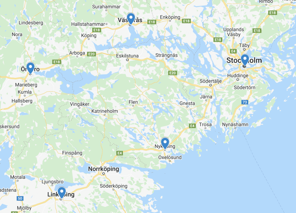 Husdiagnostiks upptagningsområde sträcker sig mellan Stockholm, Västerås, Örebro, Linköping, Norrköping och Nyköping.